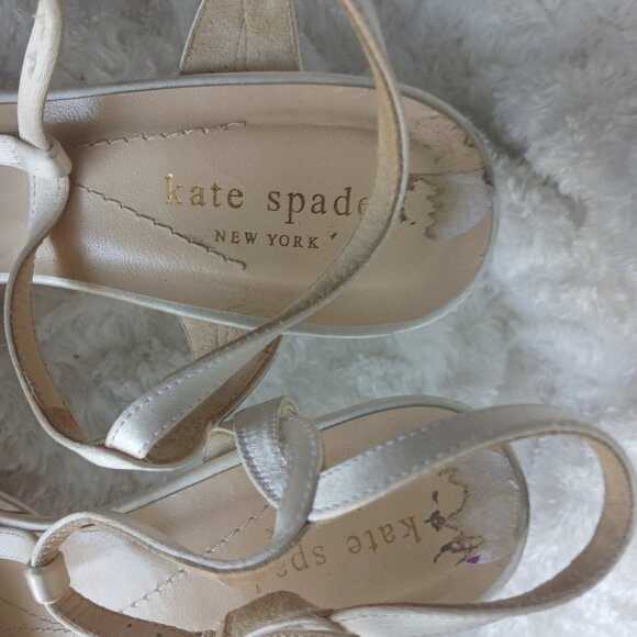 VINTAGE KATE SPADE OPEN TOE BOW HEEL 8 1/2 - Picture 4 of 6